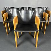 set 6 Modernist dining chairs by Arnold Merckx for Arco, Dutch design 1980s