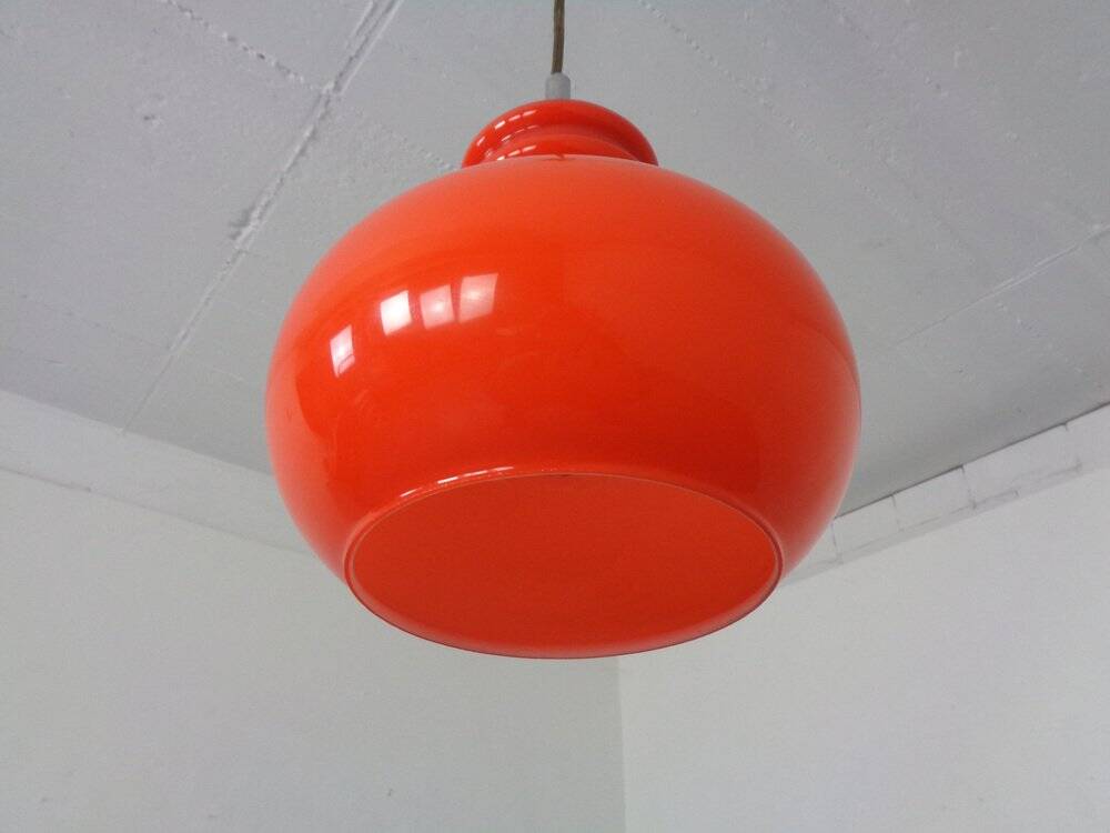 Glass ceiling lamp from Peill & Putzler, 1960s