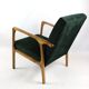 Fauteuil vintage en velours vert, années 1970