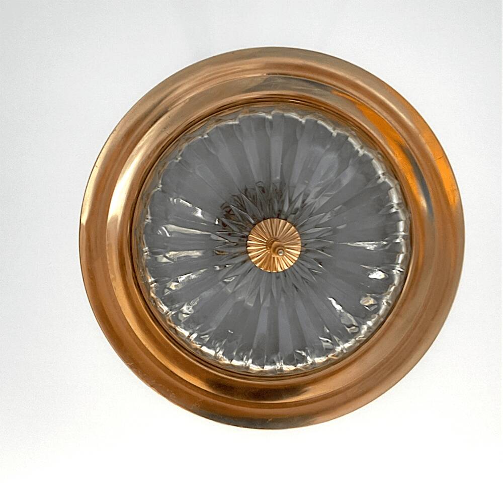 Retractable metal and  glass pull down pendant