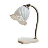 Vintage 40s Art Deco marble table lamp