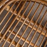 Set of 4 rattan armchairs