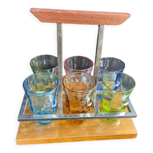 Serviteur de verres colorés - liqueur