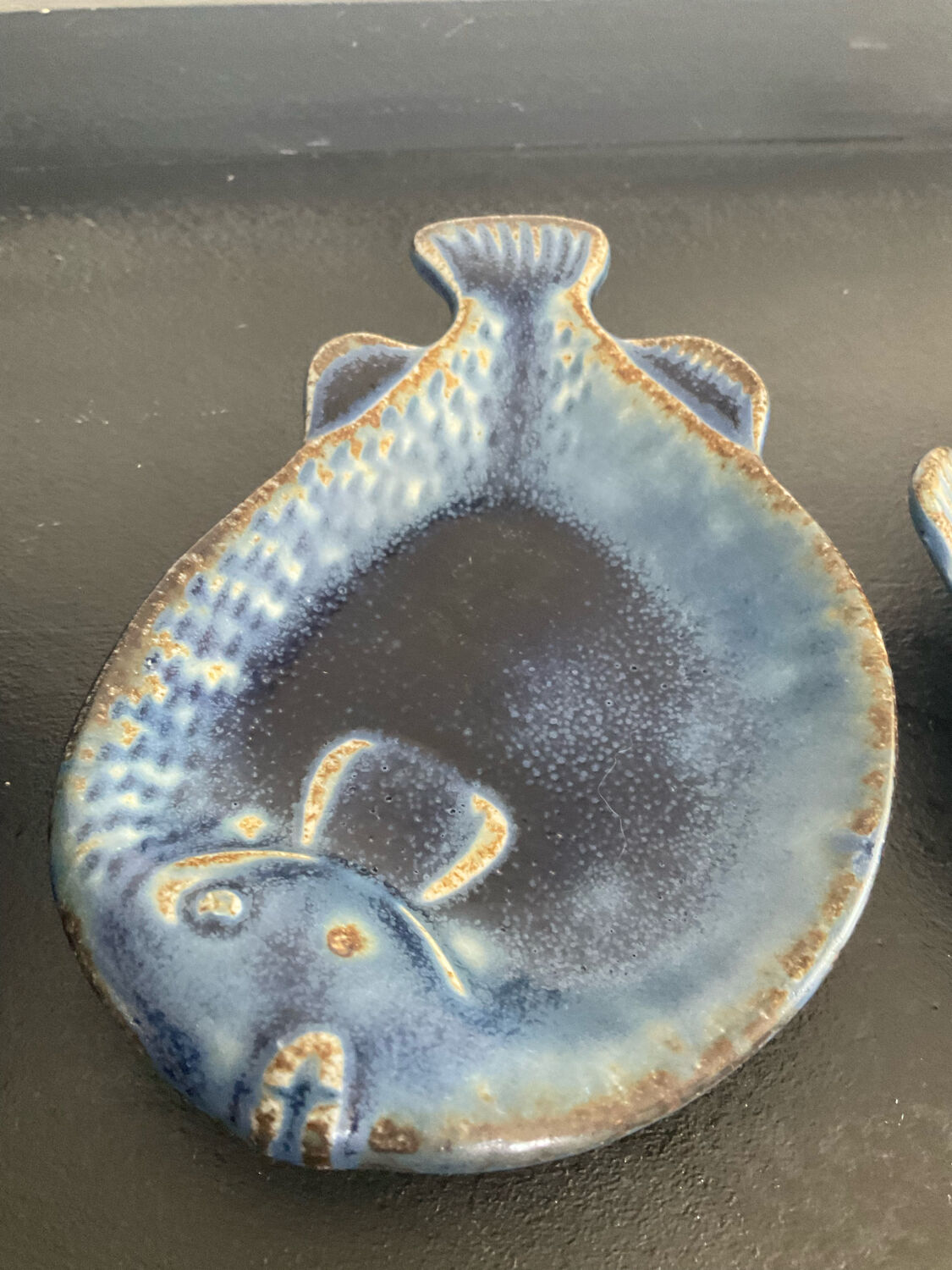 Series of 3 empty vintage pocket in Japanese ceramic stamped