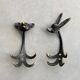 Zoomorphic coat hooks by Walter Bosse 1950s