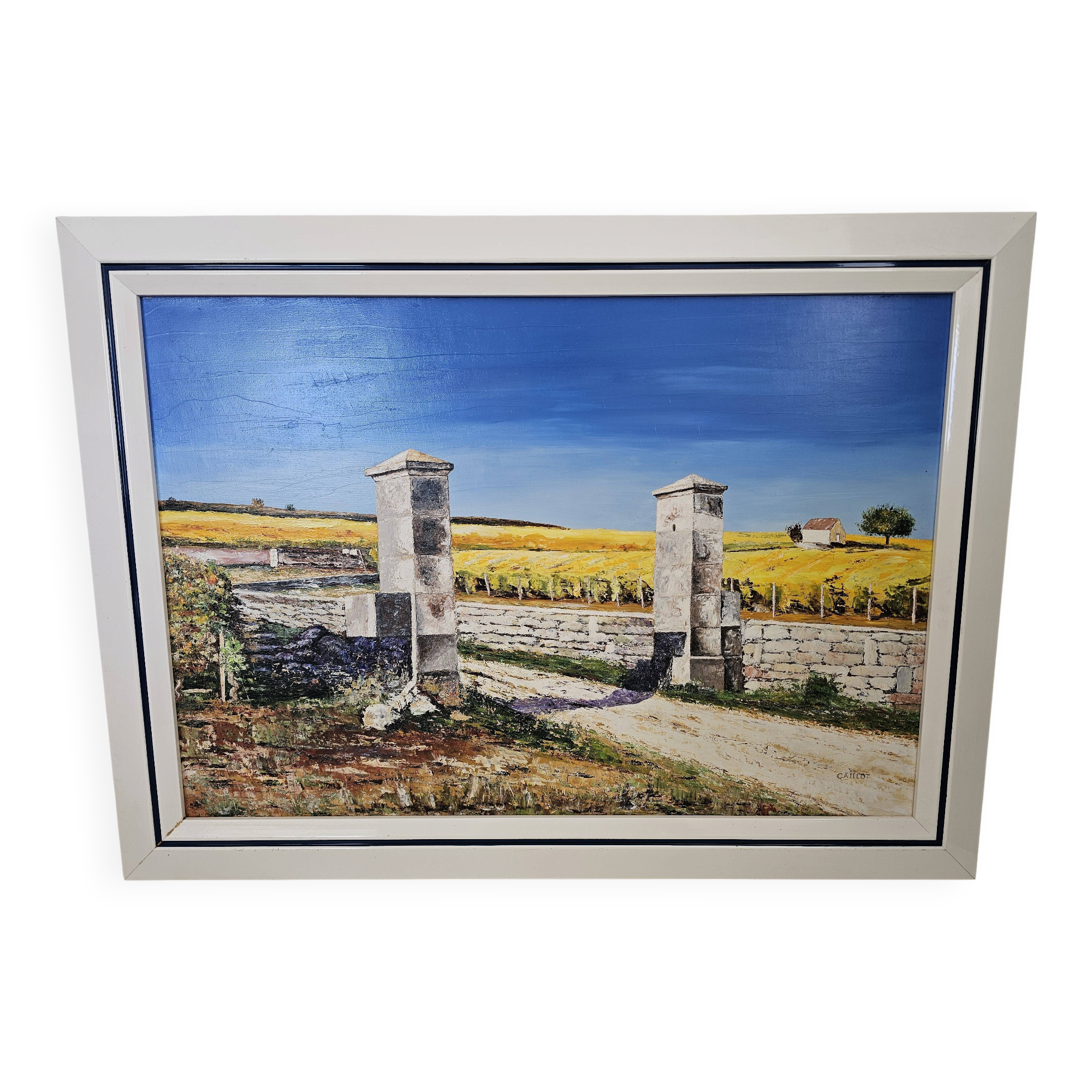 Oil painting - Clos des Mouches in Beaune - Jean-François Caillot