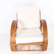 Rattan "pretzel" armchair