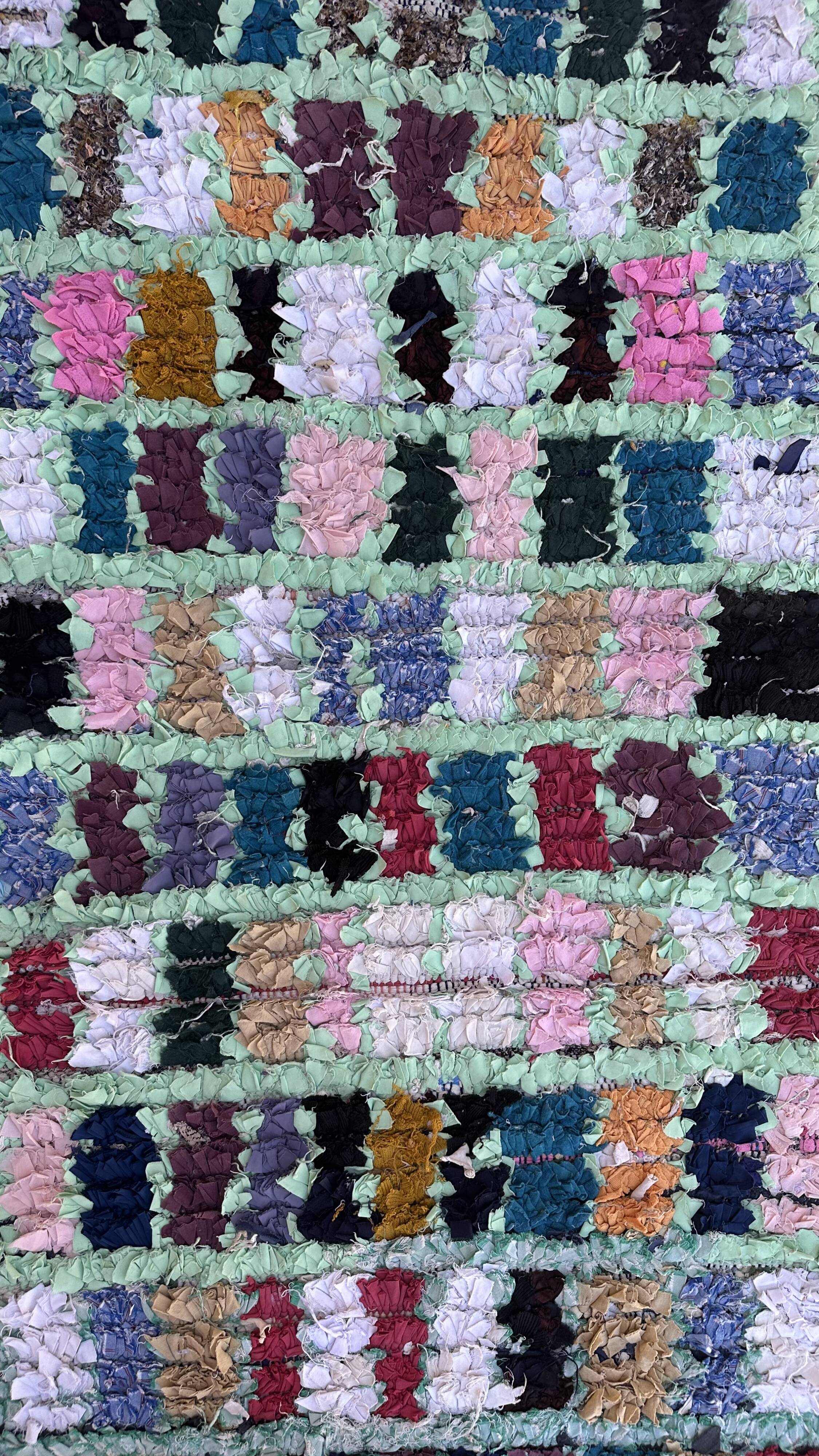 Tapis Marocain Boucherouite coloré - 81 x 284 cm
