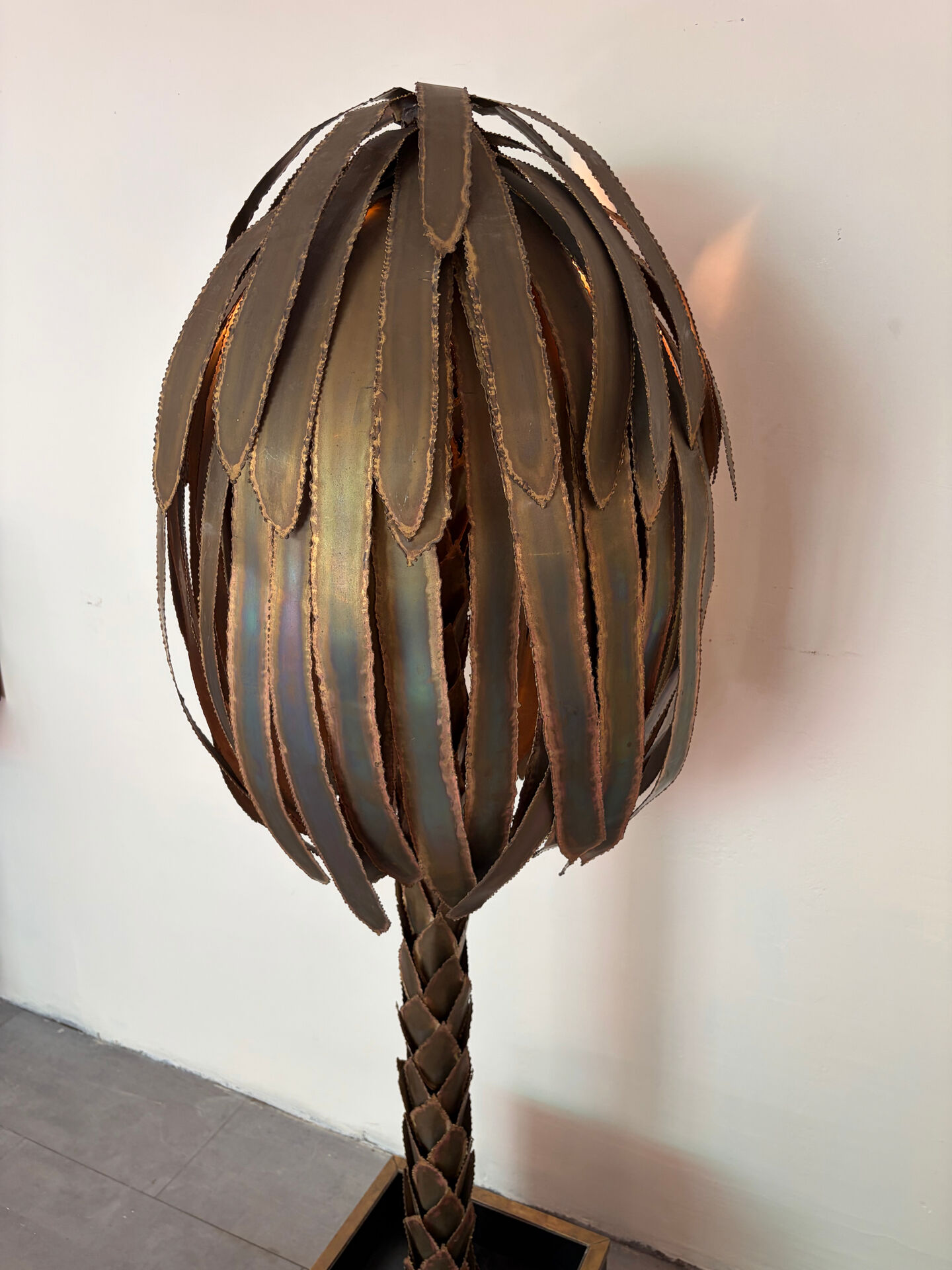 Lampadaire « palmier »  en laiton par Maison Jansen