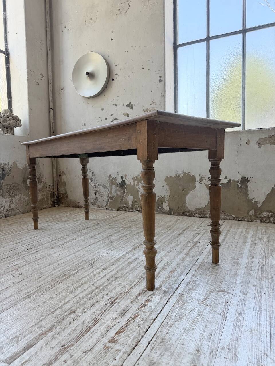 Table de ferme, bistrot en hêtre 1900