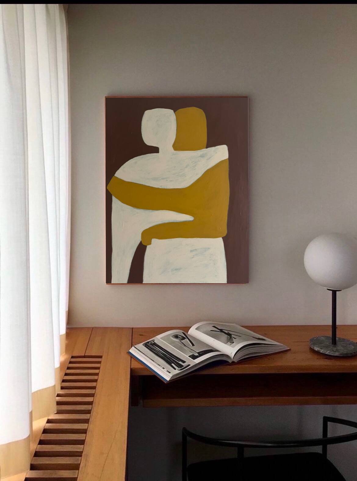 Canvas painting couple "can I hold you" by Bodasca