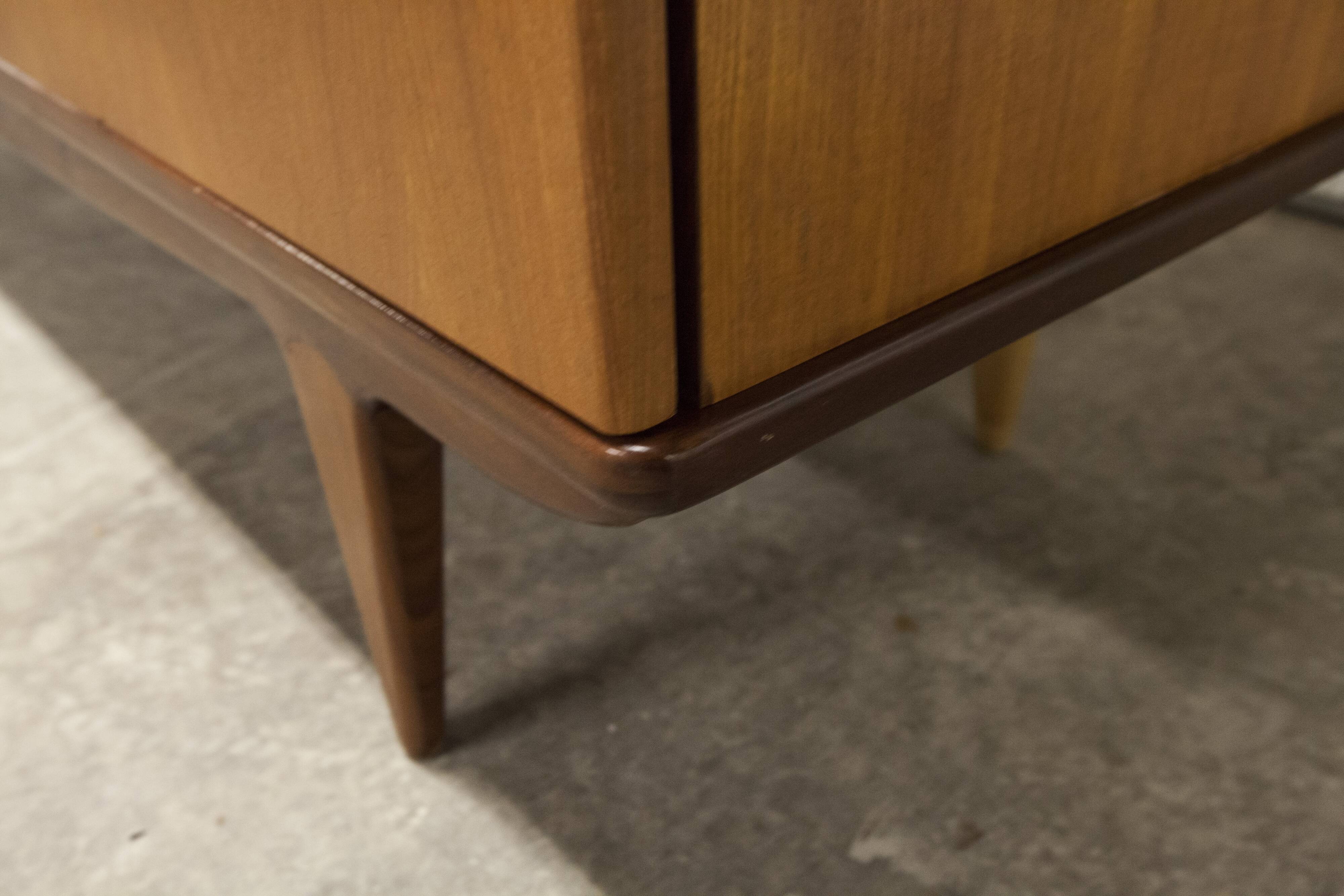 Scandinavian wardrobe 1960 teak 4 doors, 3 drawers, 2keys