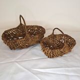 Duo of small rustic rattan baskets – Natural spirit & country decor