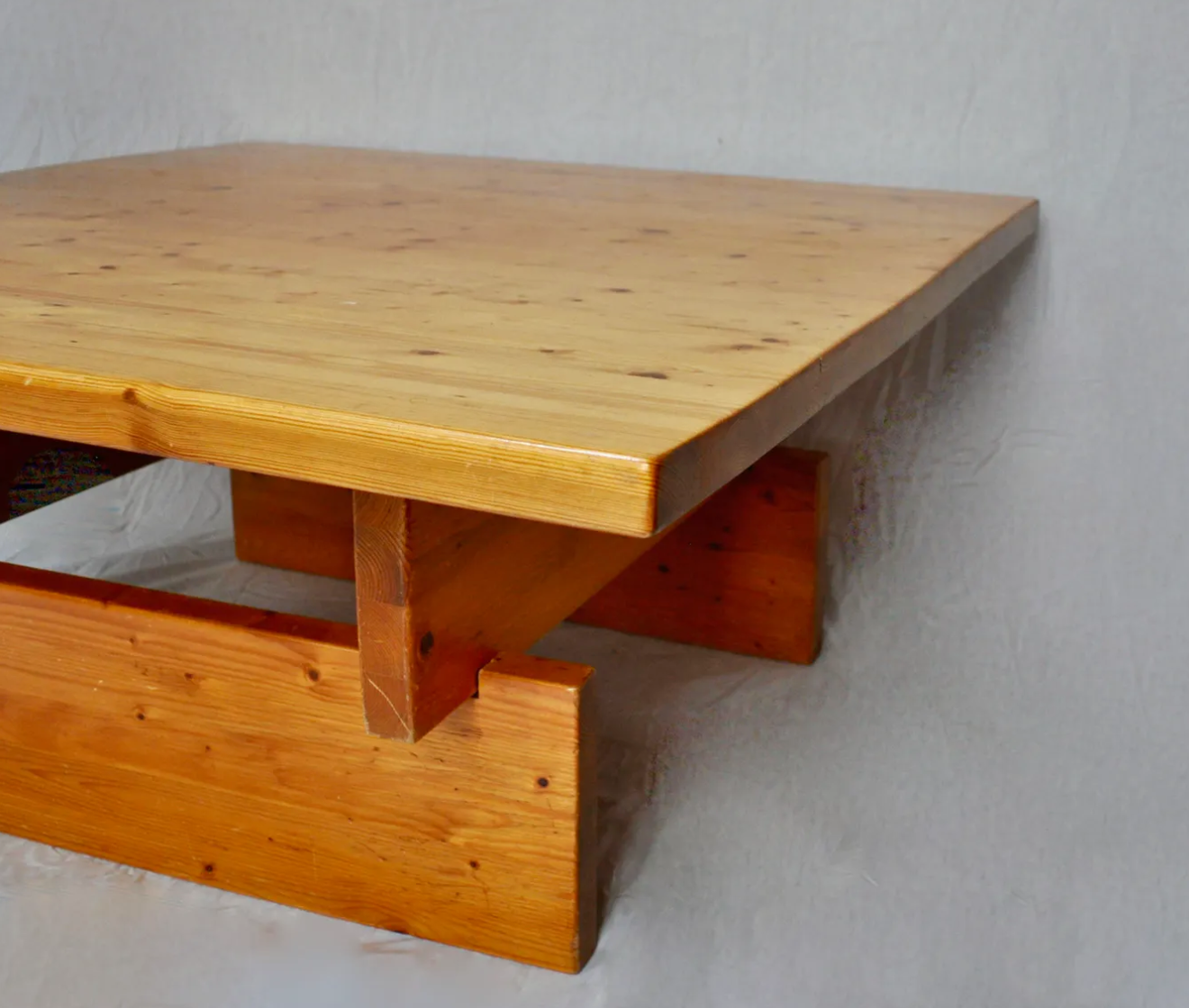 Scandinavian solid pine coffee table, Roland Wihelmsson, Sweden 1960