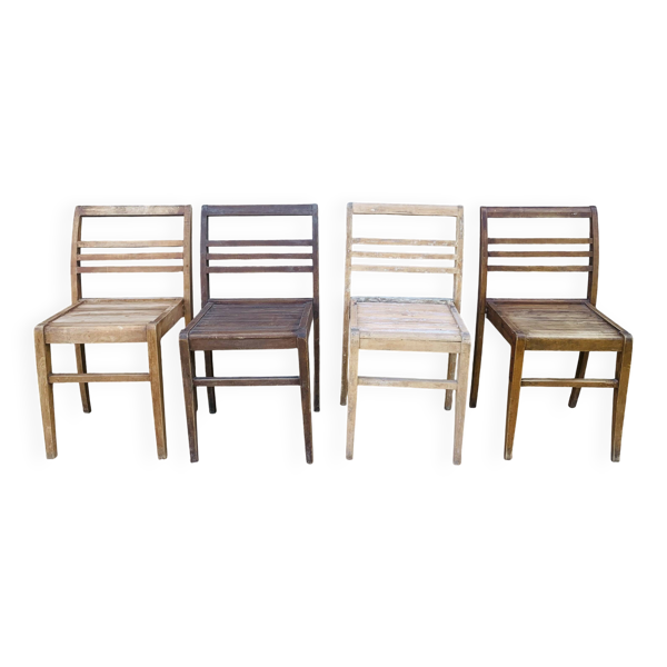 Ensemble de 4 chaises René Gabriel