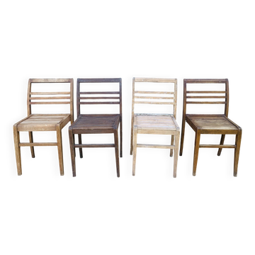 Ensemble de 4 chaises René Gabriel