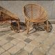Paire de fauteuils rotin vintage