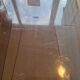 Vintage deco nesting table in smoke plexiglas 1970