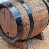 Barrel in oak surrounded by ancient metal, 38 cm