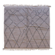 Tapis Beni Ouarain Gris et Noir - 281 x 274 cm
