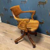 Antique oak office chair