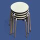 Vintage stackable stools Formica beige 1960