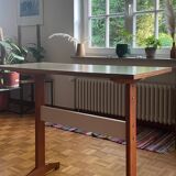 Vintage wood and formica desk/table 1950, set of 2