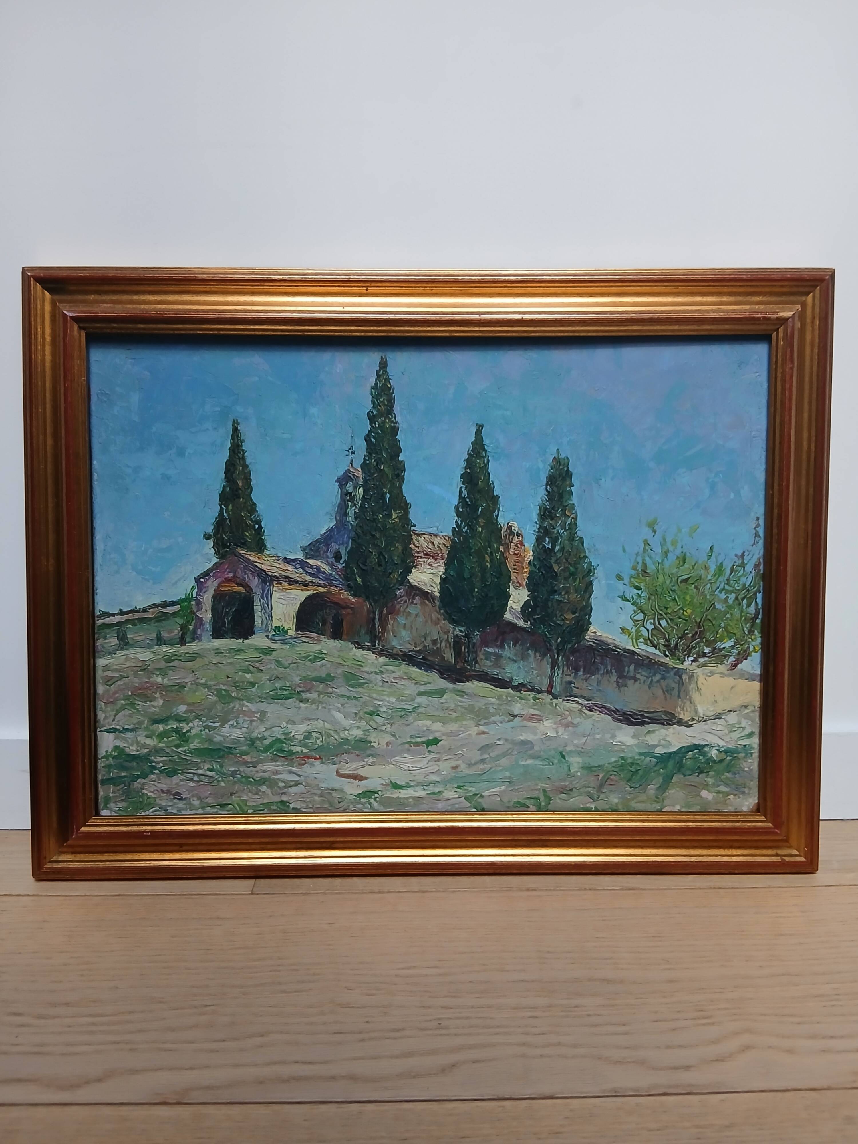 20th painting depicting the Saint-Sixte chapel in Eygalières