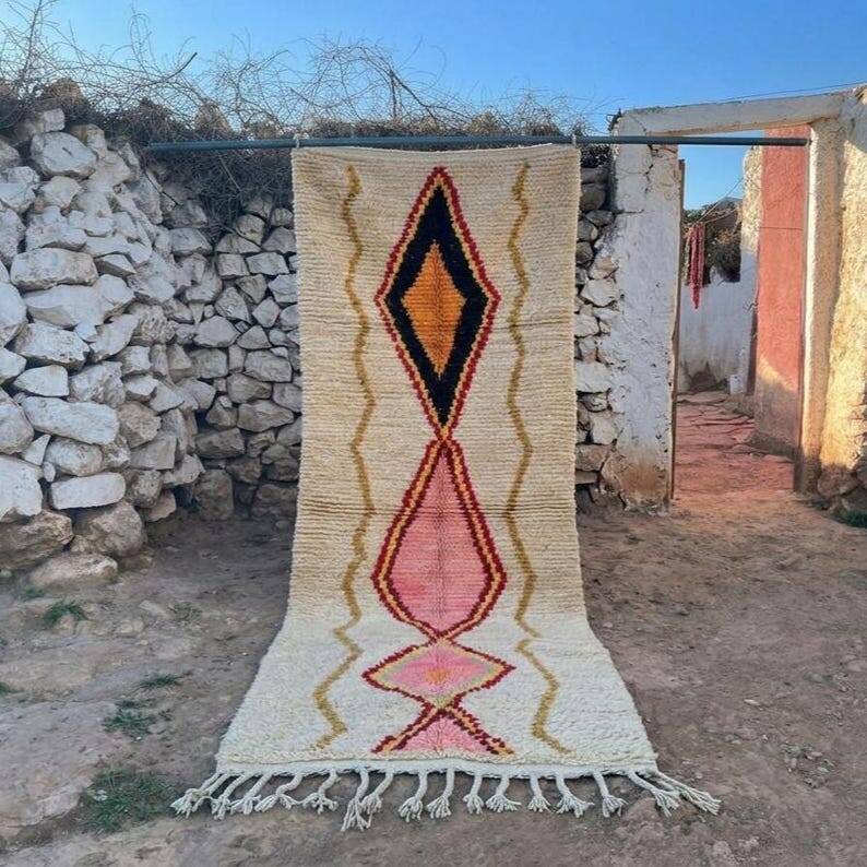 Handmade runner rug 300cm x 100cm