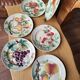 Set of 6 Art Nouveau Barbotine St Clément plates