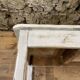 Farmhouse table 6 people white patinated in rectangular solid oak