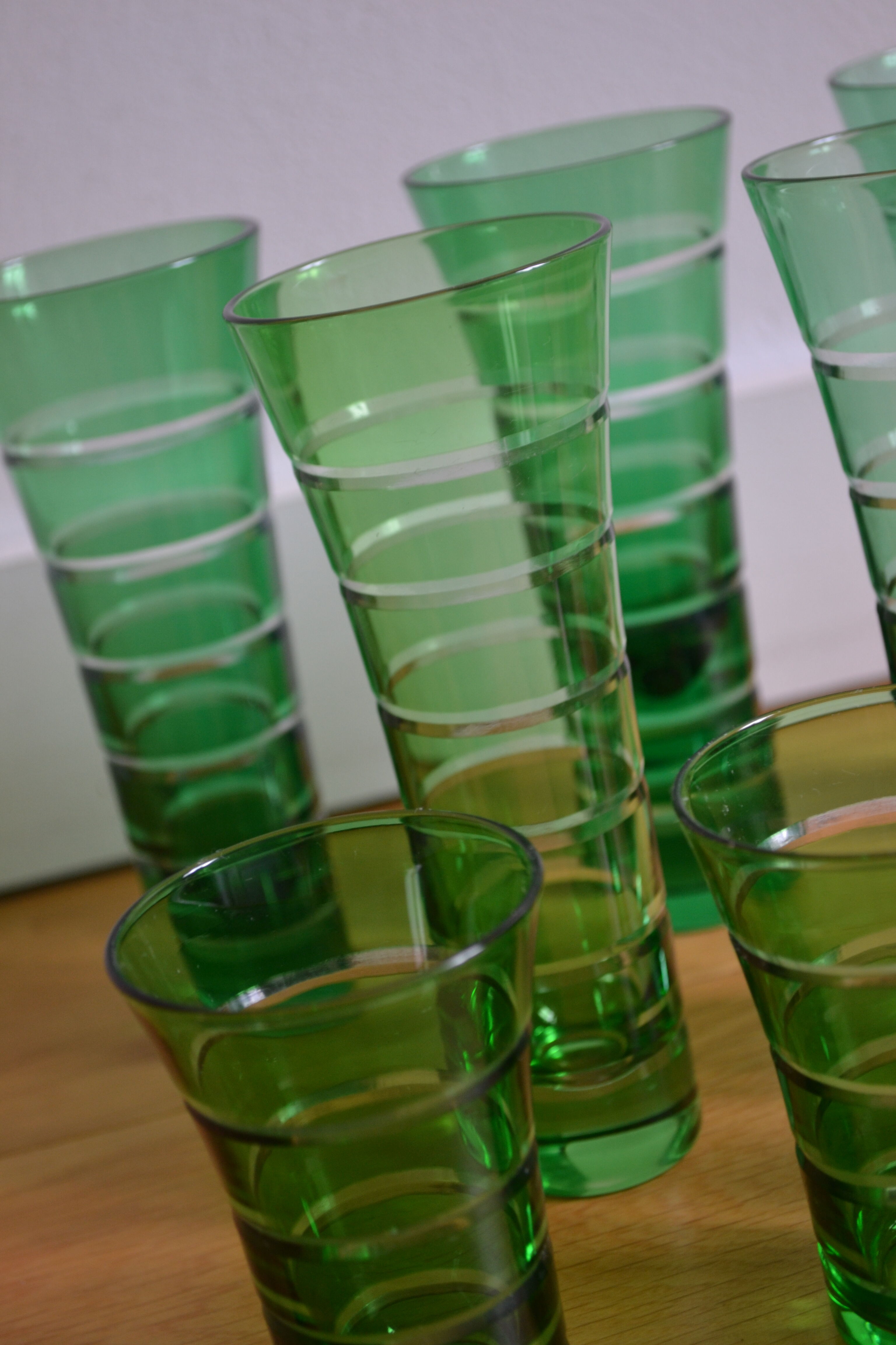 8 glasses Murano Italy 60s