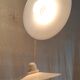 Suspension with three opaline lampshades - mid 20th century.