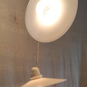 Suspension with three opaline lampshades - mid 20th century.