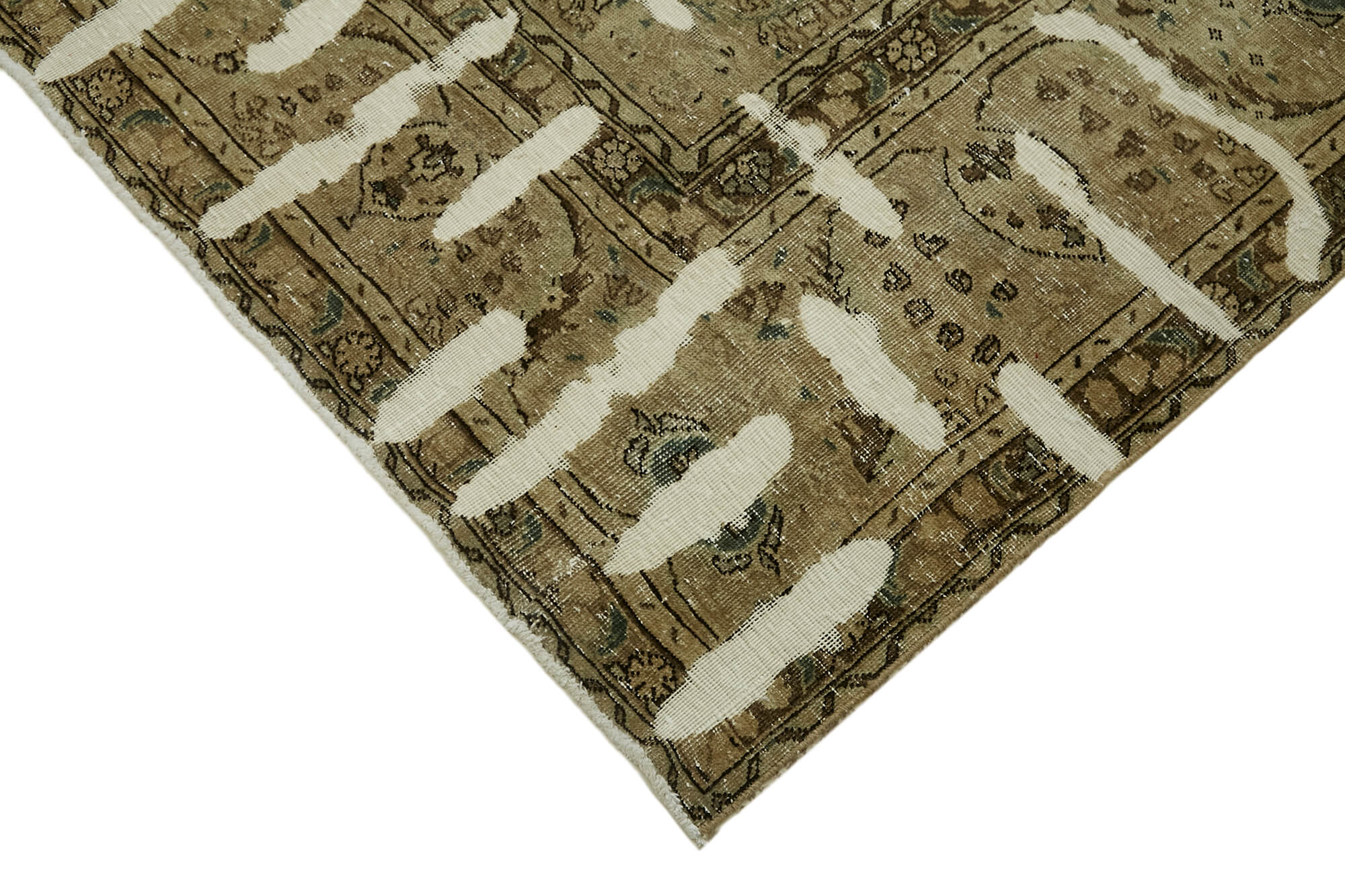 Handmade Oriental Contemporary 1980s 306 cm x 398 cm Beige Wool Carpet