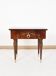 Vintage bedside table from the 70s in varnished wood.