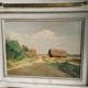 Tableau  - paysage de campagne - milieu XX ème siècle