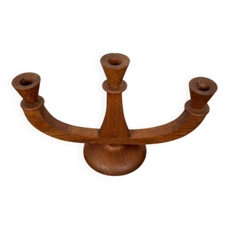 3-arm teak candle holder, 1960/70
