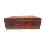 Boite en bois publicitaire amidon ours blanc