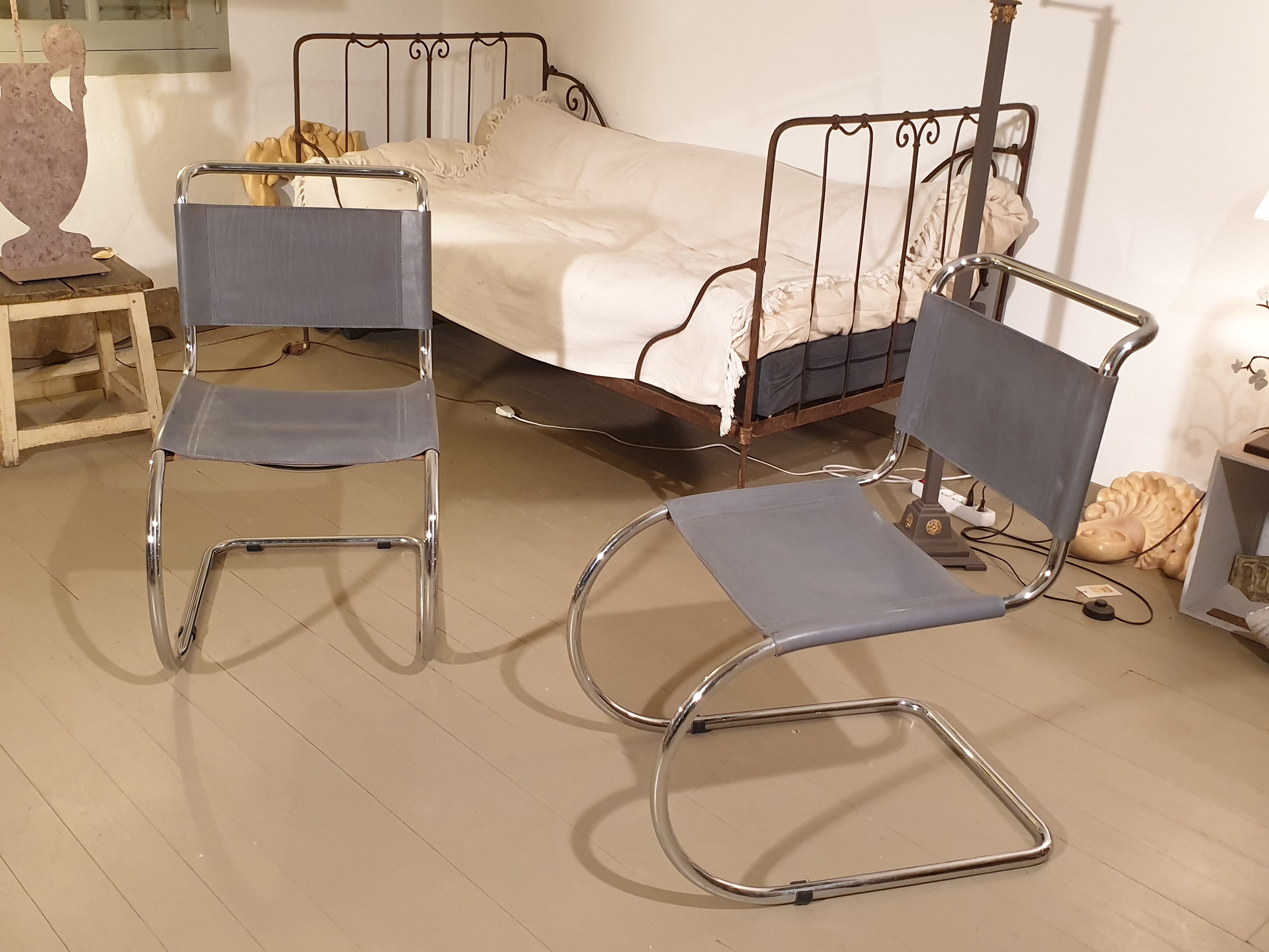 Pair of MR10 Chairs by Ludwig Mies van der Rohe