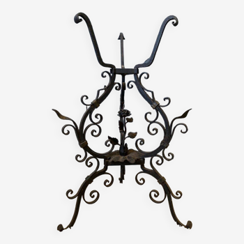 Ironwork plant holder in the style of Alessandro Mazzucotelli