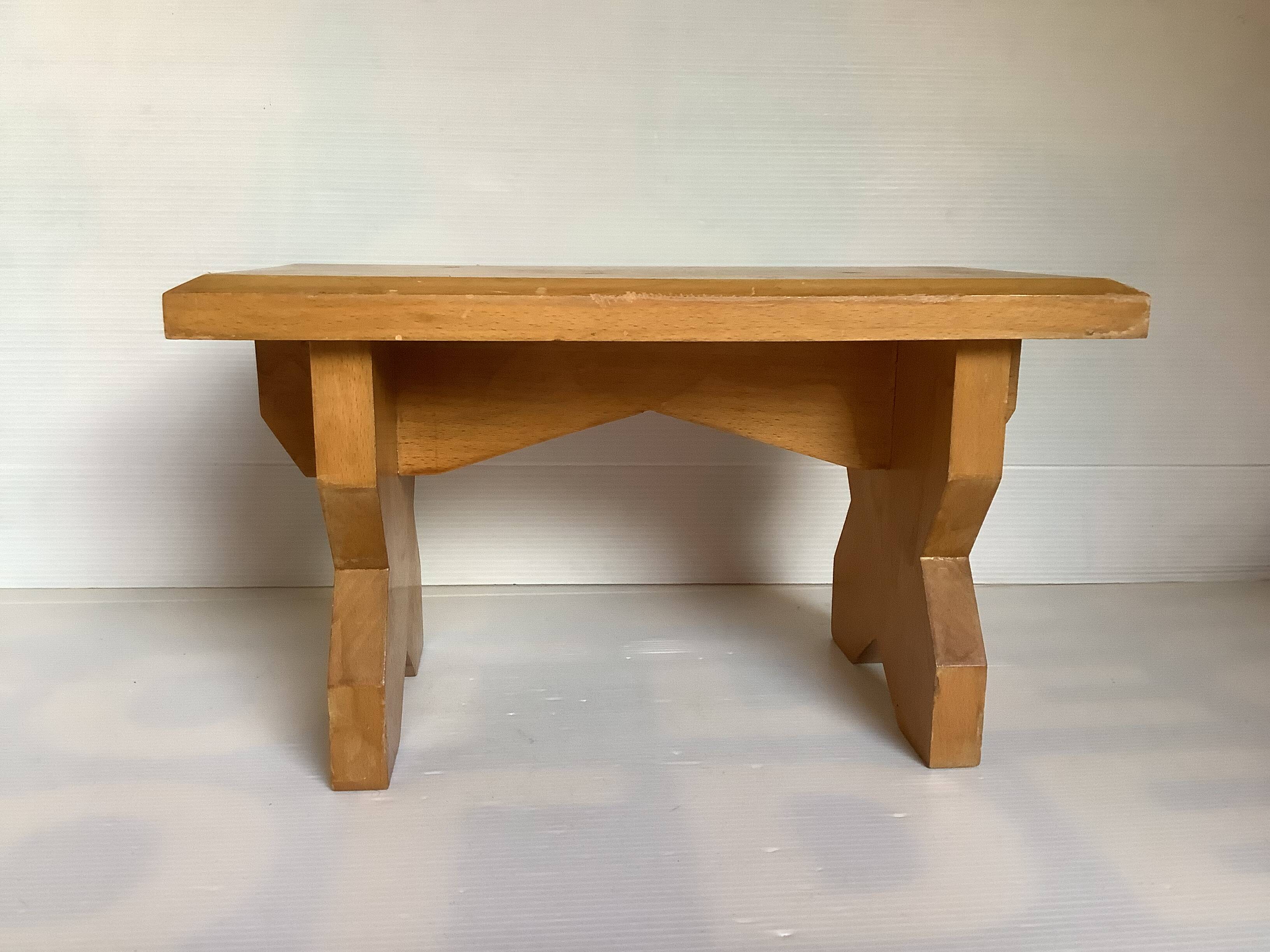 Small wooden step stool bench