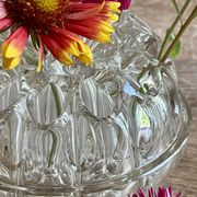 XXL antique glass flower vase