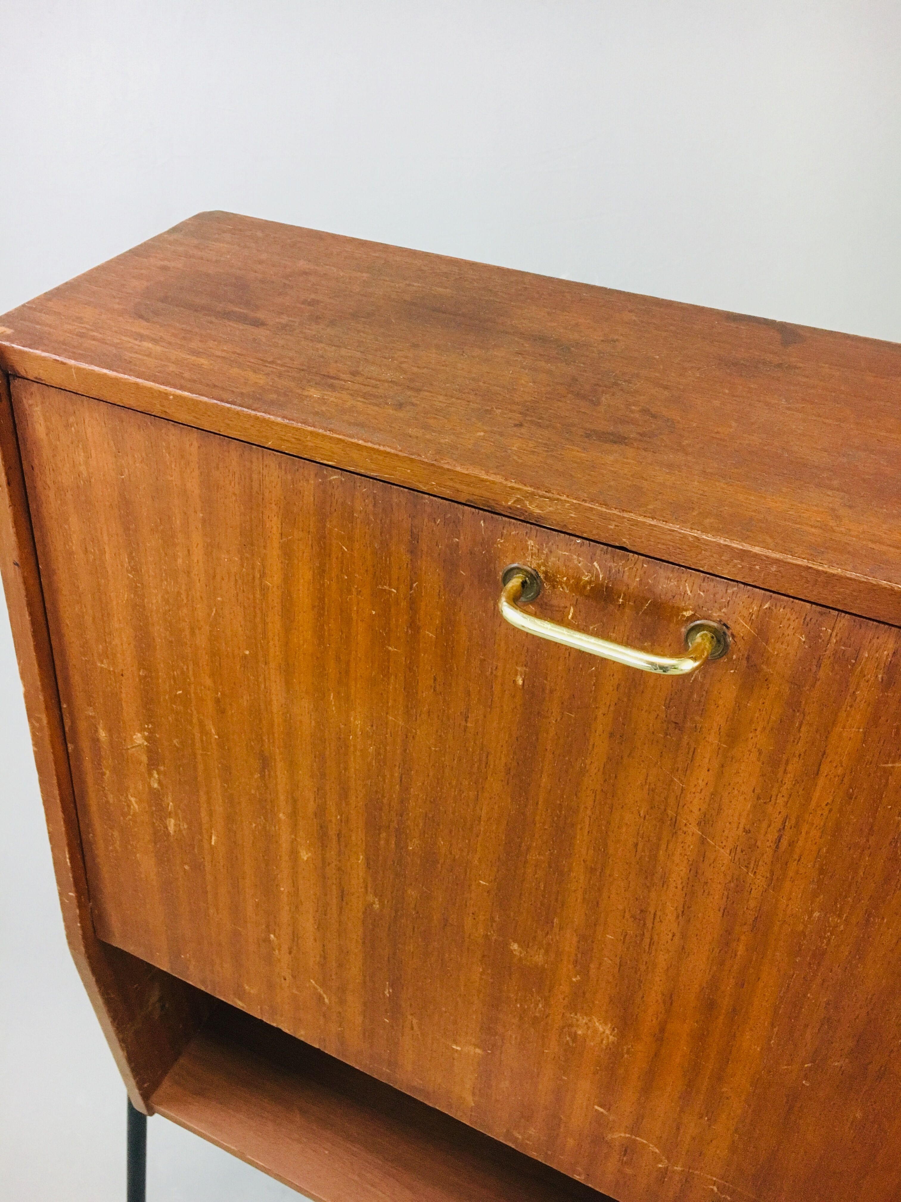 A hinged tray teak Secretary