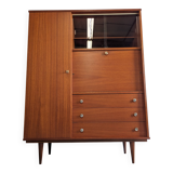 Armoire vitrine et secrétaire en palissandre années 50/60