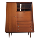 Rosewood display cabinet and secretary from the 50s/60s