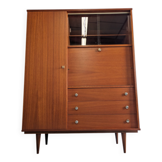Armoire vitrine et secrétaire en palissandre années 50/60