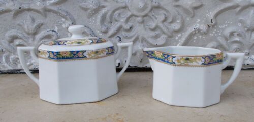 1 pot pourer and sugar porcelain of Limoges Voisin Art Deco