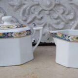 1 pot pourer and sugar porcelain of Limoges Voisin Art Deco