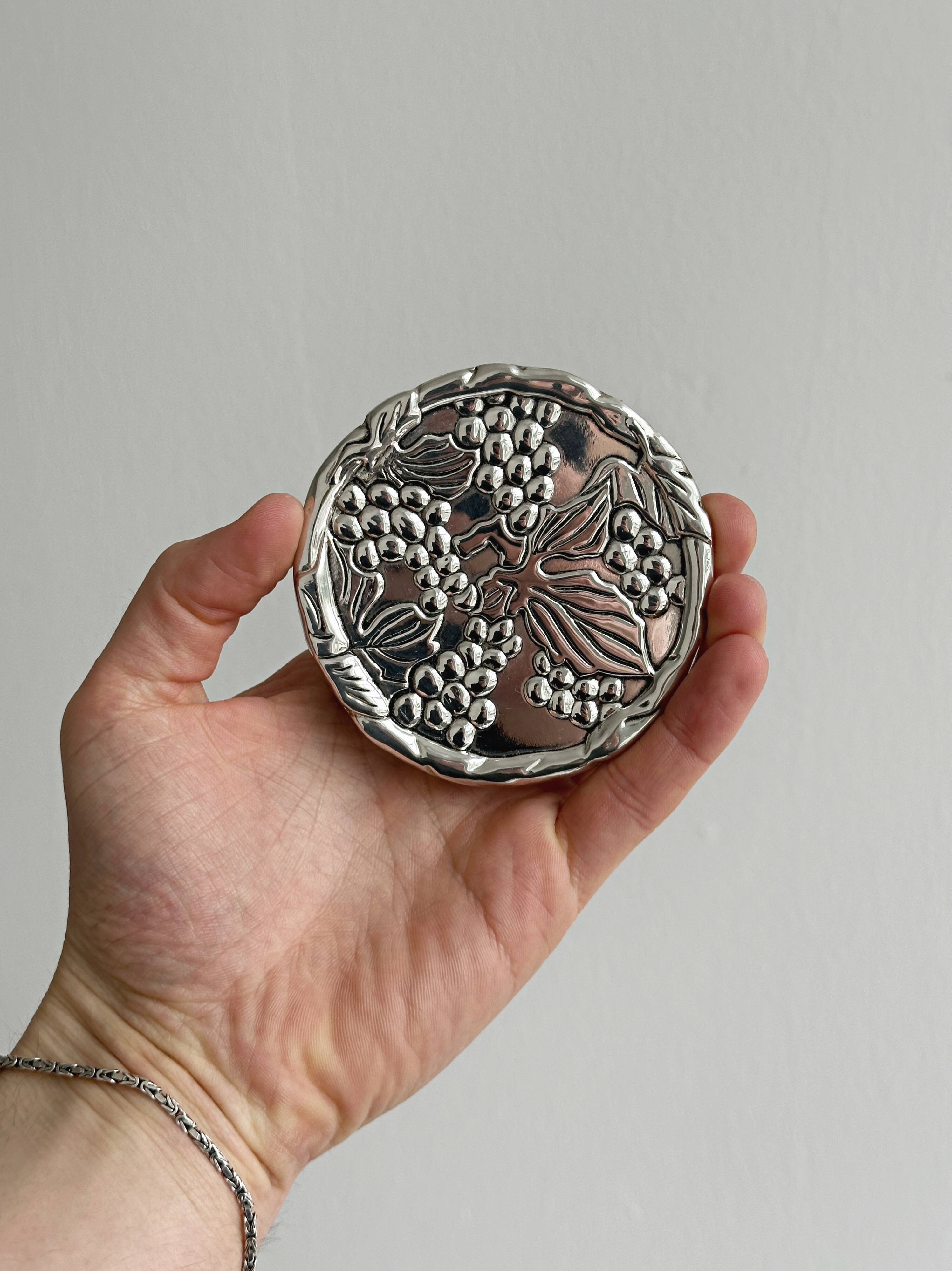 Set of 6 metal coasters